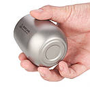 Термостакан титановий з подвійними стінками Tomshoo 120 ml для кави, фото 8