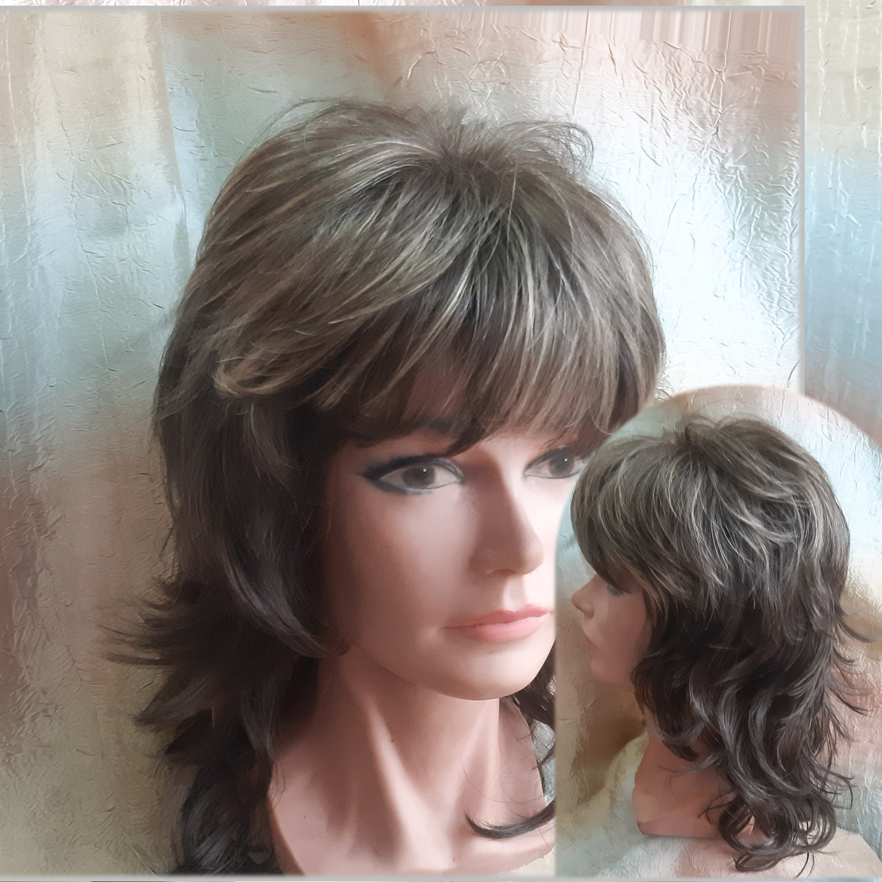 Перука каскад подовжений русявий з меліровкою E3460 - 8TT124, фото 1