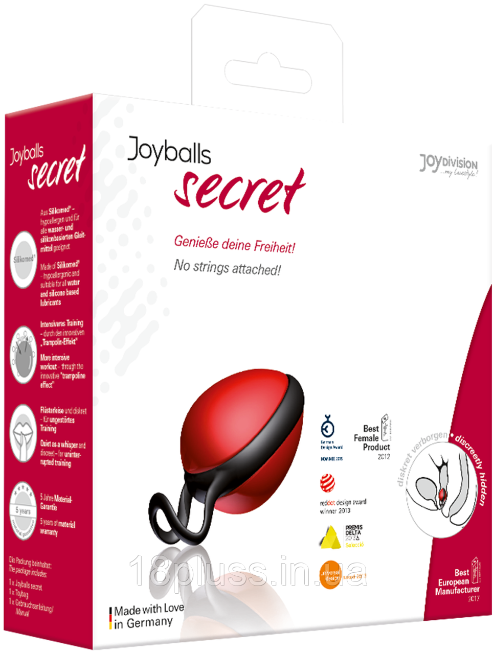 Вагінальна кулька Joyballs Secret Red, фото 1