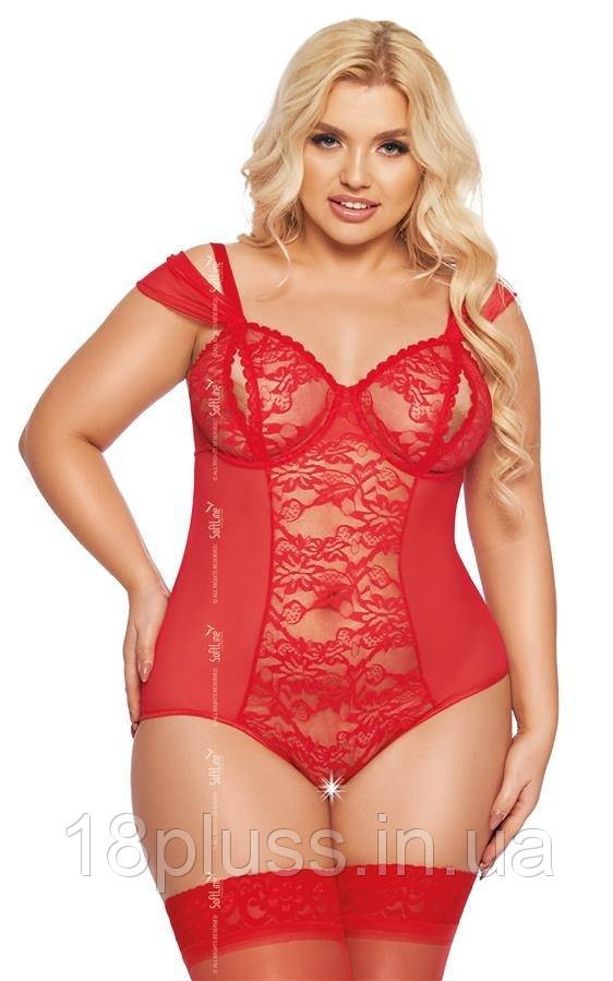 Боді Softline 1901 Dora, червоне 3XL
