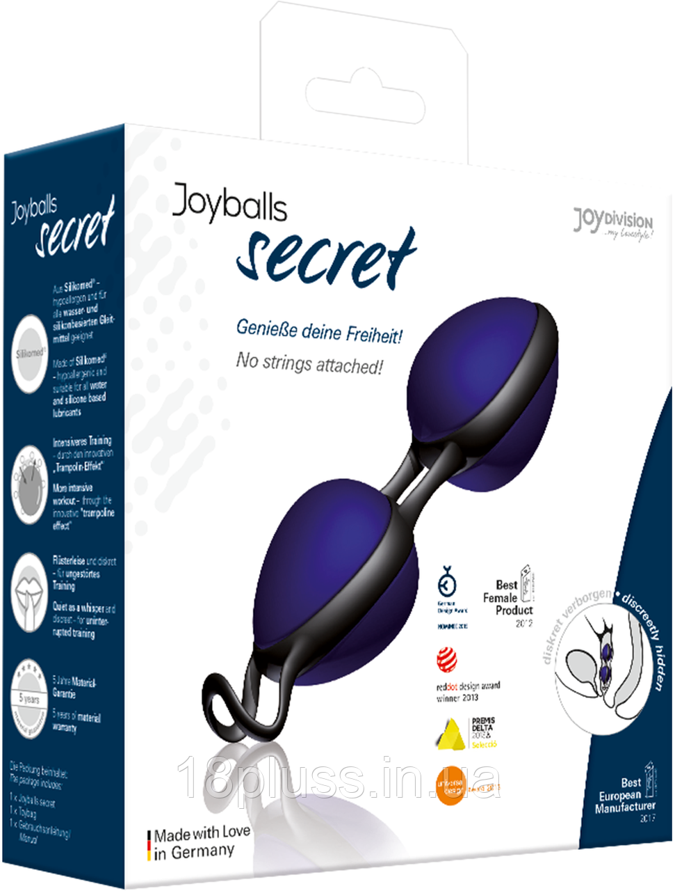 Вагінальні кульки Joyballs Secret Blue, фото 1