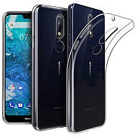 Прозрачный Чехол OneCam Nokia 7.1 (ультратонкий силиконовый)