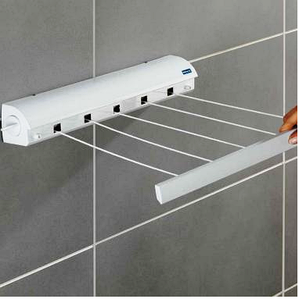 Автоматична витяжна, роликова, настінна сушарка для білизни, мотузка для білизни (5 шнурів по 3,75 метра)