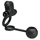 Насадка на член Pretty Love Vibro Penis Sleeve Black IV, фото 6