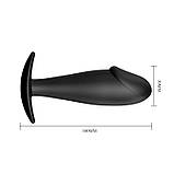 Анальний затор Pretty Love Anal Butt Plug Penis Shaped Black, фото 2