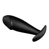 Анальний затор Pretty Love Anal Butt Plug Penis Shaped Black, фото 4