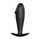 Анальний затор Pretty Love Anal Butt Plug Penis Shaped Black, фото 7