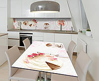 Наклейка 3Д виниловая на стол Zatarga «Утренние сладости» 600х1200 мм для домов, квартир, столов,
