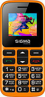 Телефон кнопочный для бабушки на 2 сим карты с фонариком Sigma Comfort 50 HIT 2020 оранжевый