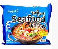 Корейская лапша с морепродуктами Samyang Seafood Party 120g