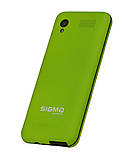 Телефон з потужною батареєю з великим екраном кнопковий Sigma Power зелений, фото 3