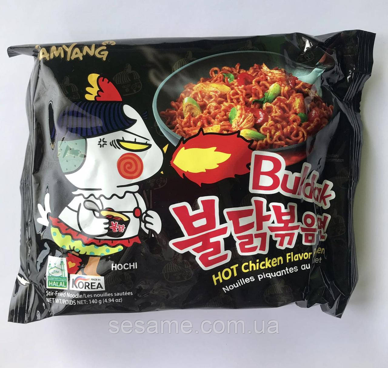 Корейська локшина дуже гостра зі смаком курки SAMYANG Buldak Hot Chicken Flavor Ramen 140g