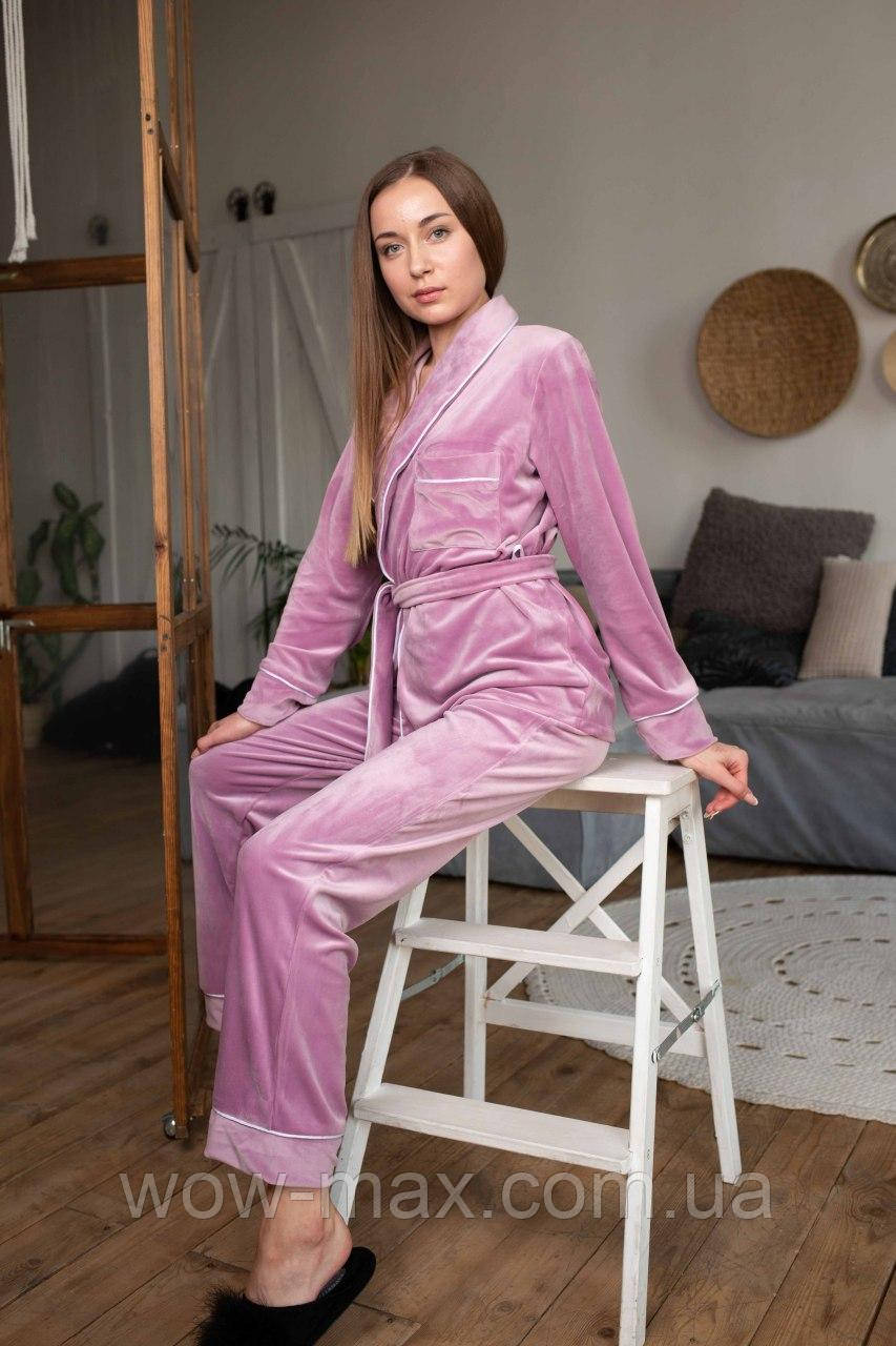 Женская плюшевая пижама Костюм Шаль - фото 8 - id-p836703314