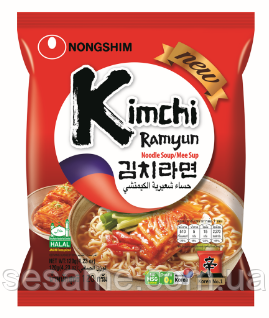 Корейська локшина швидкого приготування Кім Чи Nongshim kimchi Ramyun noodle soup 120 g