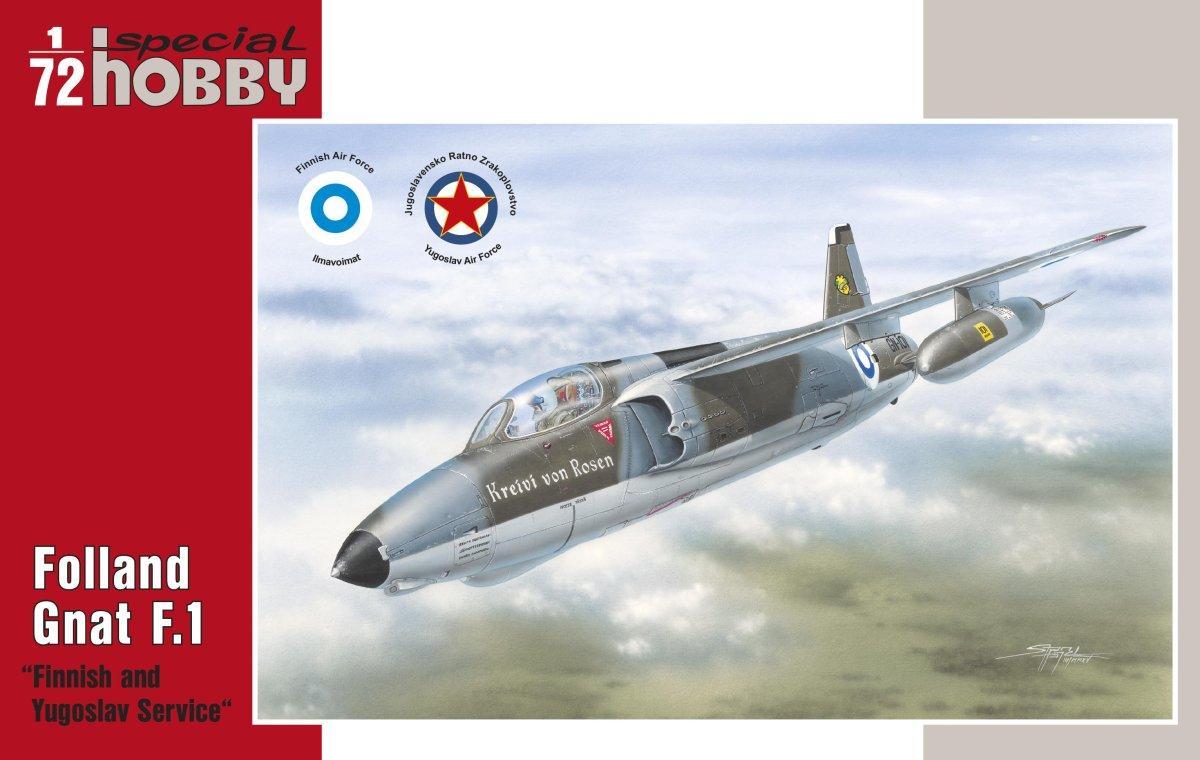 Пластикова модель 1/72 Special hobby 72137 Британський винищувач Folland Gnat F. Mk. I "Finnish and Yugoslav