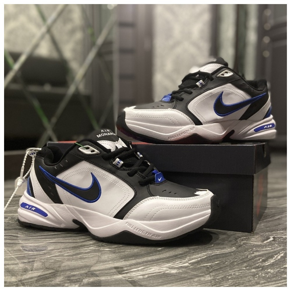 Кросівки Nike Air Monarch IV White Blue Black, кросівки найк монарх 4, кросівки Nike Air Monarch 4, фото 1