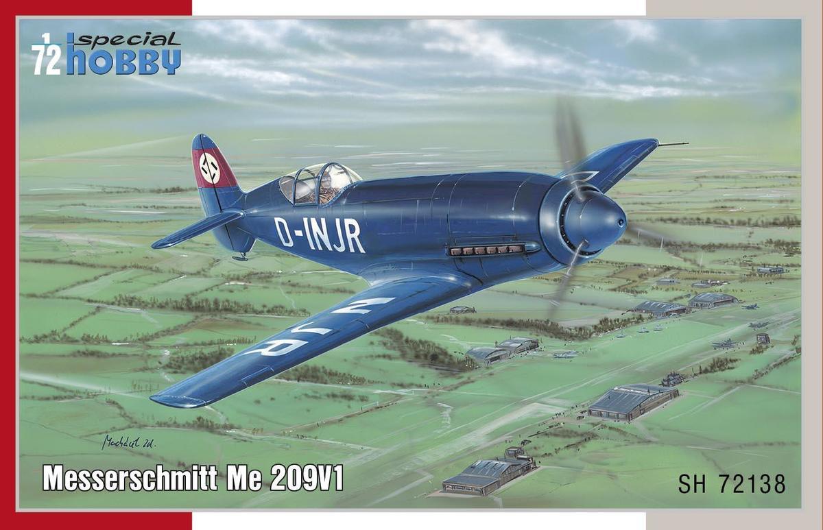 Пластикова модель 1/72 Special hobby 72138 Німецкий літак Messerschmitt Me 209V-1