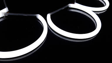 Ангельські очі (4*127,5 мм) LED для BMW 39 рестайлінг (2001-03) LED Cotton БІЛОВІ, фото 3