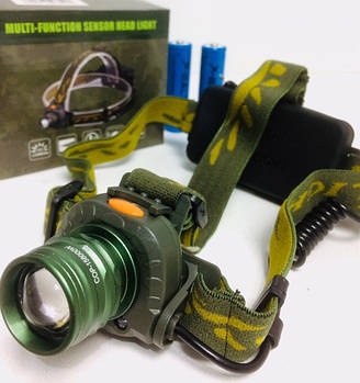 Налобний ліхтар з датчиком руху Bailong Police BL-602