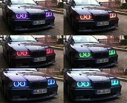 Ангельські очі (кільця підсвітки) LED Cotton RGB для BMW E46, фото 2