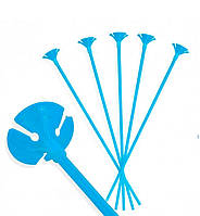 Держатель для шаров трубочка + держатель, 10 шт., длина - 35 см., Польша, цвет - голубой