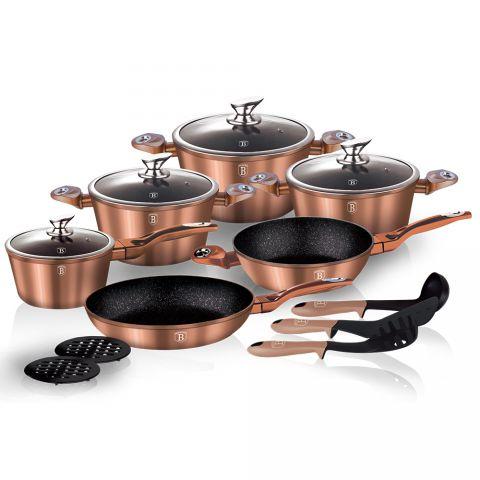 Комплект посуду BERLINGER HAUS Rosegold Metallic Line 15 пр Колір золотистий 1224N-BH