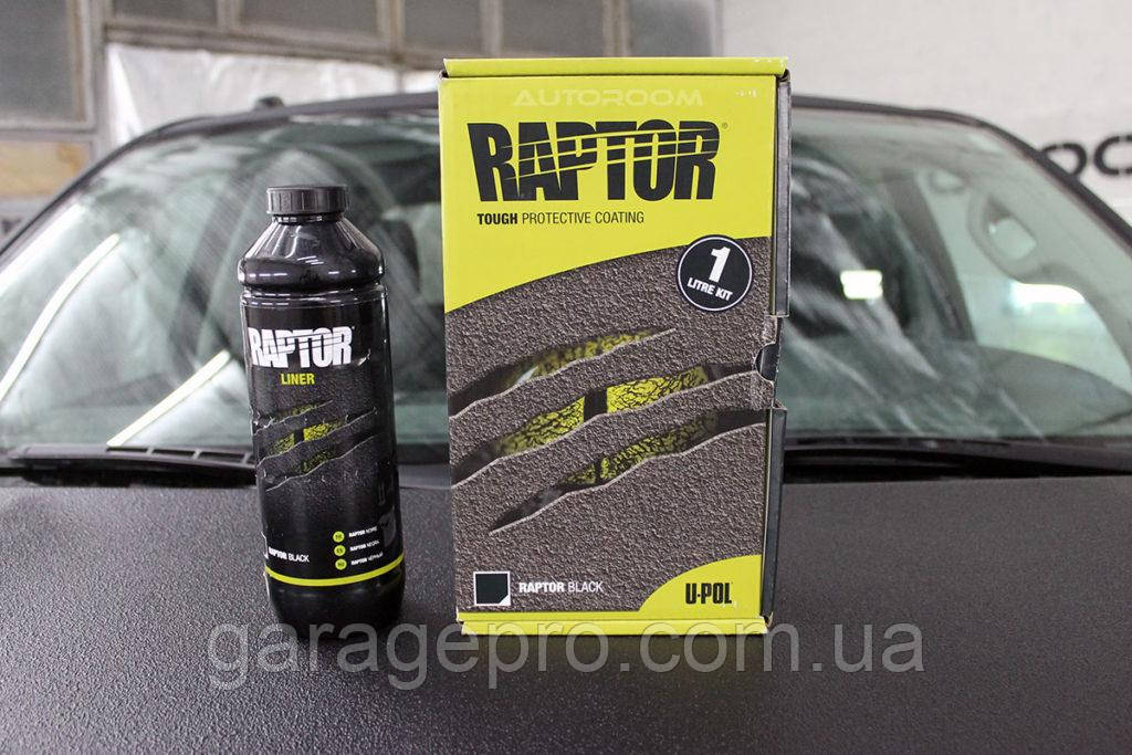 Чорне захисне покриття U-POL Raptor (1 літр), фото 1