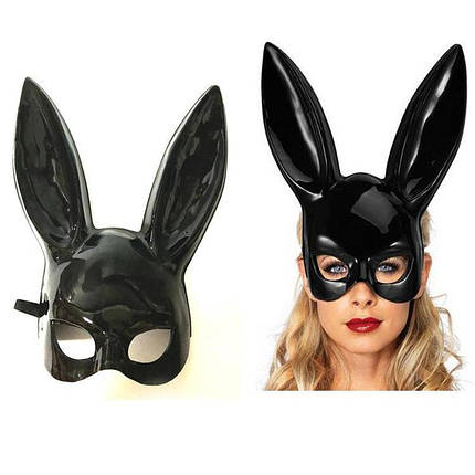 Маска Зайчик Playboy ABC Чорна, фото 3