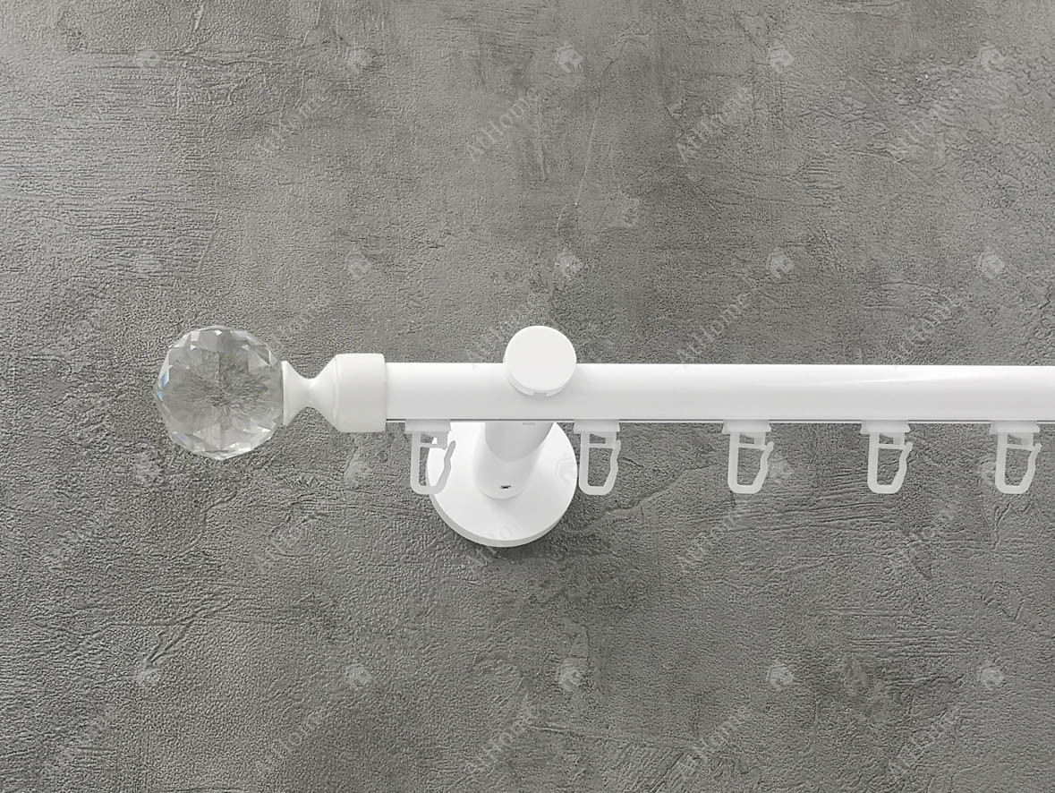 Карниз Quadrum Люмієра 200 см одинарний Білий універсальний 19 мм імпресійна, фото 1