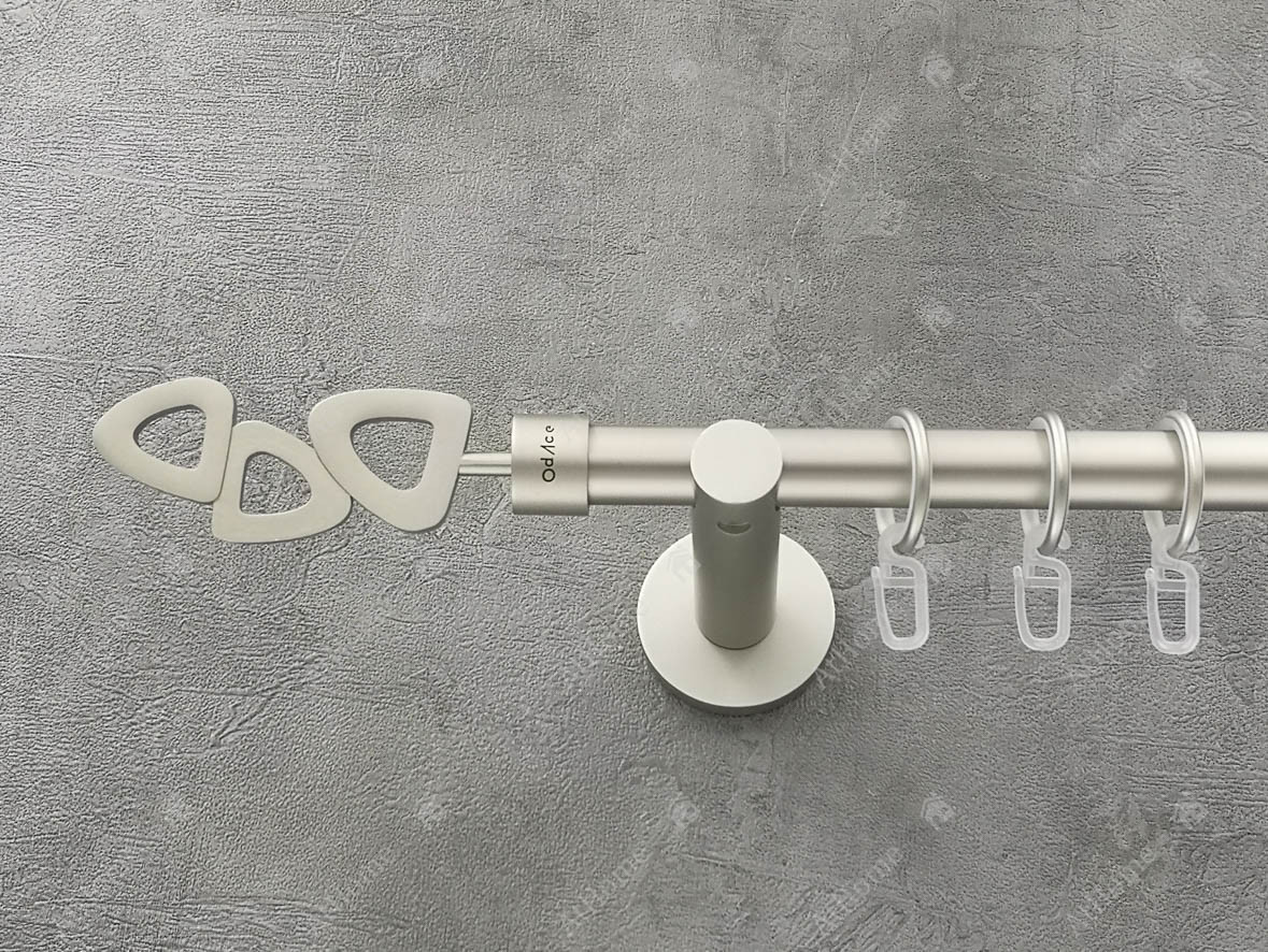 Карниз Quadrum Лілет 240 см одинарний Сатин універсальний 19 мм гладка (кільця з гачками), фото 1