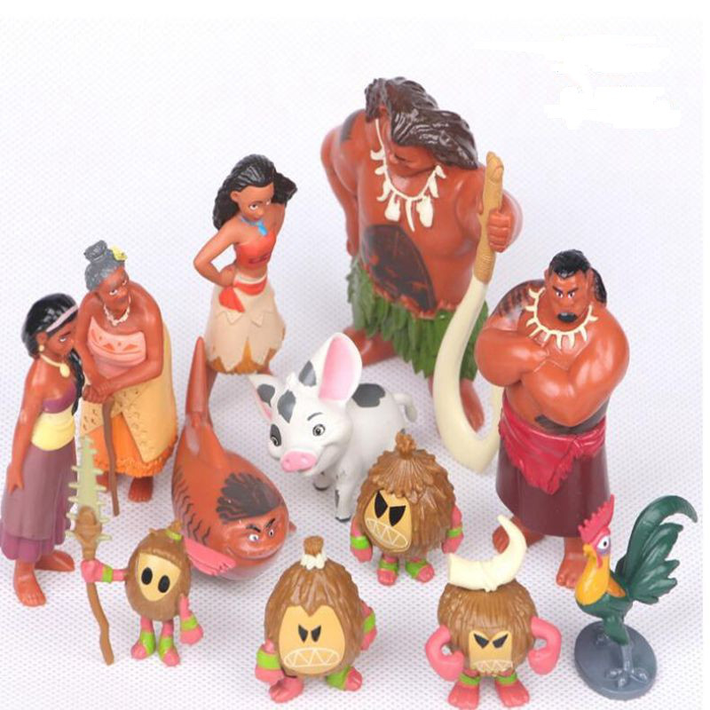 Фігурки з мультфільму Моана (Ваяна), іграшки Moana Disney, 12 шт