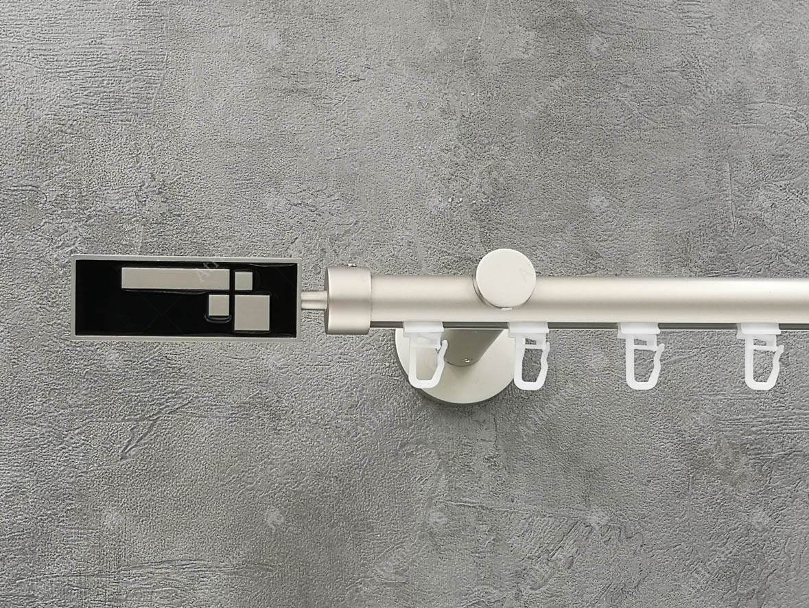 Карниз Quadrum терра 160 см одинарний Сатин універсальний 19 мм імпресійна, фото 1