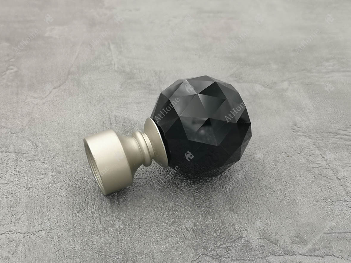 Карниз Quadrum Черный кристалл 240 см одинарный Сатин универсальный 19 мм импрессионная - фото 2 - id-p1271899656