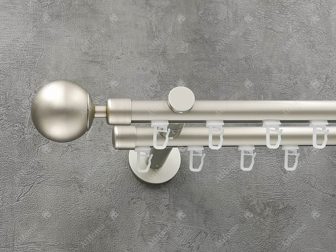 Карниз Quadrum Куля 300 см подвійний Сатин універсальний 19/19 мм імпресійна, фото 1