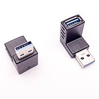 Переходник штекер USB A - гнездо USB A, угловой, v.3.0 (Type1)