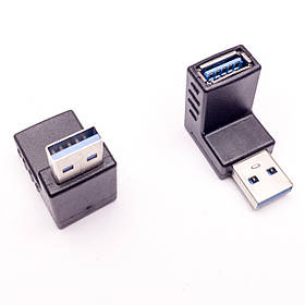 Перехідник штекер USB A — гніздо USB A, кутовий, v.3.0 (Type1)