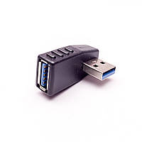 Переходник штекер USB A - гнездо USB A, угловой, v.3.0 (Type 1R)