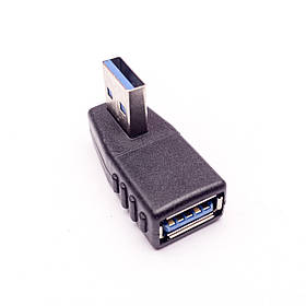 Перехідник штекер USB A — гніздо USB A, кутовий, v.3.0 (Type 2L)