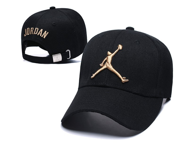 Кепка Бейсболка Jordan Джордан чорна із золотим лого