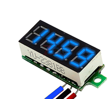 Цифровий Вольтметр DC 0-100V синій із рухомою комою, 4-розрядний без корпусу