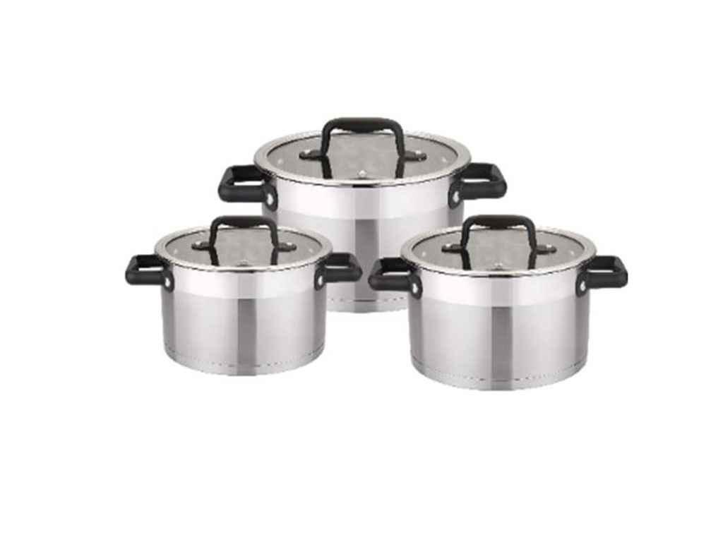Набір посуду з неіржавкої сталі Krauff 3 шт 1,9 л/2,6 л/3,6 л (26-295-012)