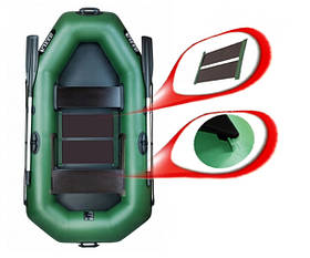 Ладья ЛТ-220ДЕС човен надувний Ladya 220 з пересувним сидінням і килимом