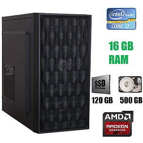1st Player D8 Tower New / Intel Core i7-3770 (4(8) ядра по 3.4 - 3.9 Ghz) / 16 GB DDR3 / 120 GB SSD+500 GB HDD / AMD Radeon RX 570 4 GB / БП 600W, фото 2