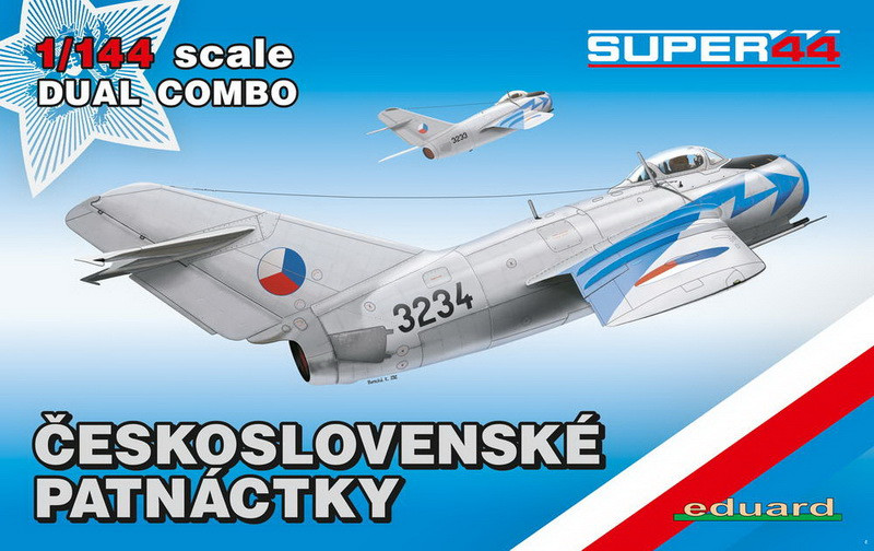 Пластикова модель 1/144 Eduard 4441 Радянський винищувач МіГ-15 Československé patnáctky Super 44 Dual Combo