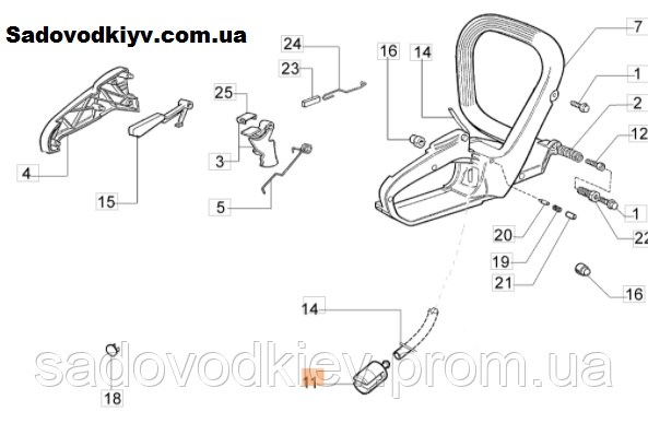 Паливний фільтр для бензопили Oleo-Mac 936, 940 (094600450R)