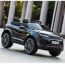 Дитячий електромобіль Джип Land Rover Evoque, колеса EVA, шкіряне сидіння, M 4418 EBLR-2 чорний, фото 3