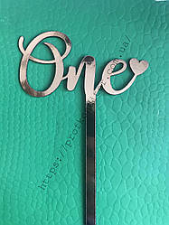 Топер з ламінованого картону "One №2"