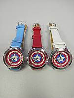 Наручные детские часы для для мальчиков с рисунком капитан Америка