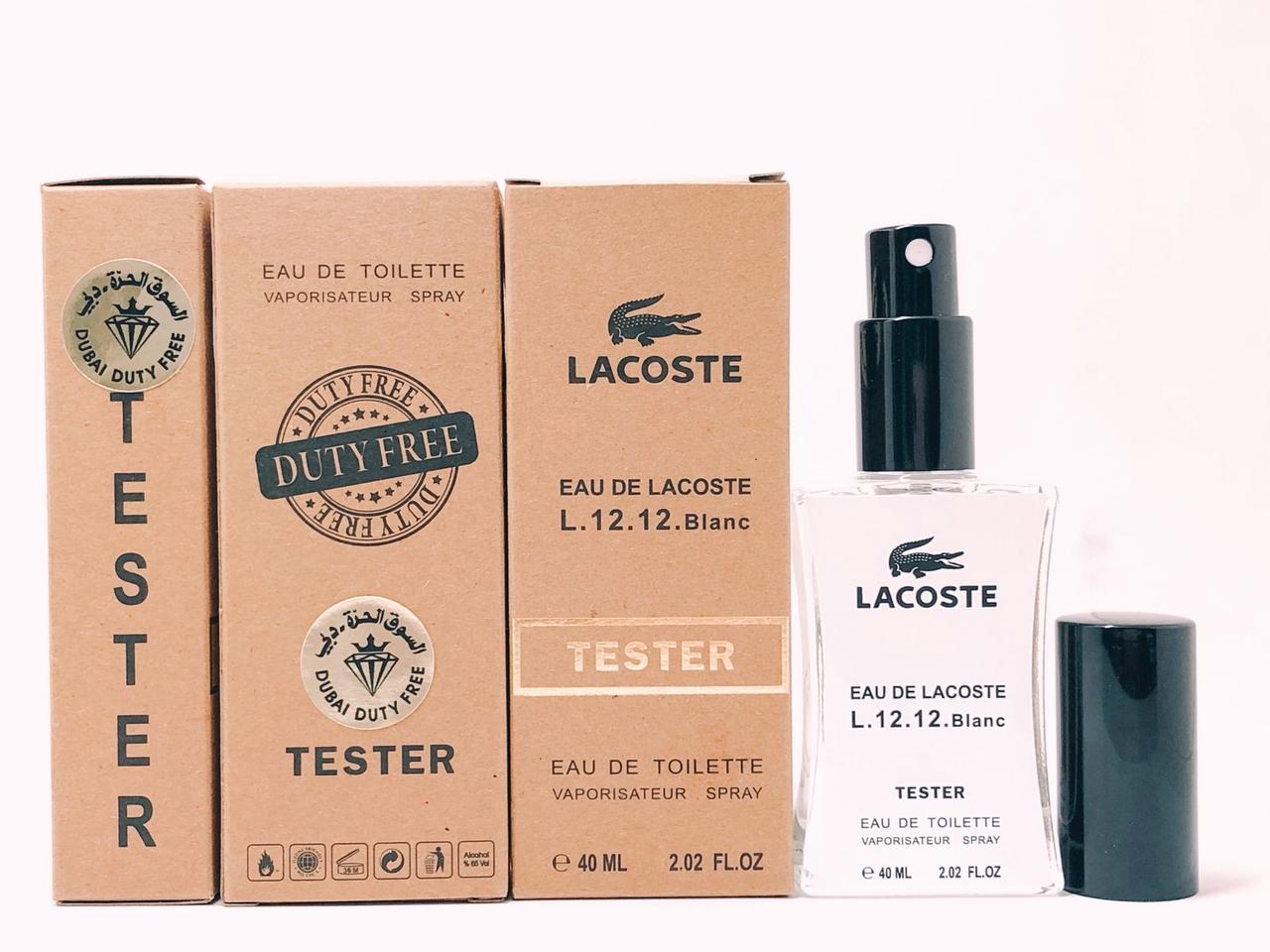 Тестер Lacoste Eau De L.12.12 Blanc (Лакоста Бланк) 40 мл