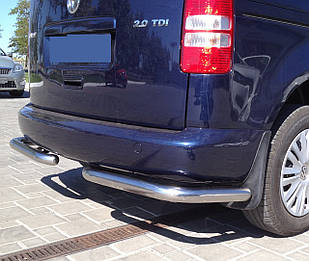 Захист заднього бампера Кути на Volkswagen Caddy (2010-2015)